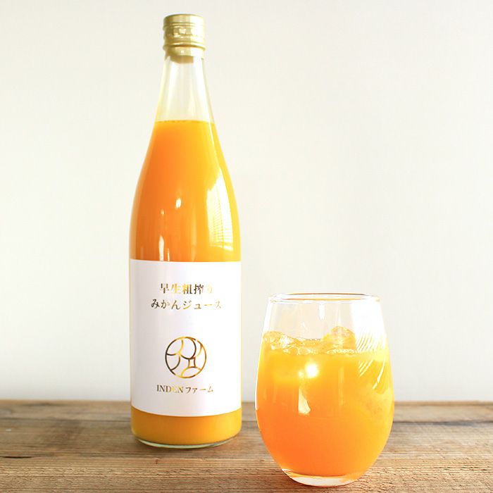 農薬不使用三ヶ日みかんジュース「早生粗搾り」720ml INDENファーム