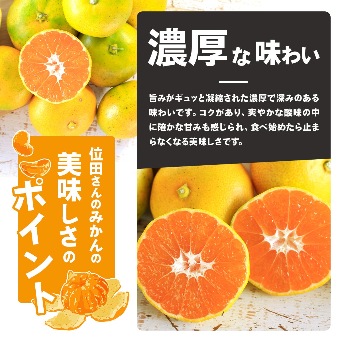 濃厚な味わいのある位田ファーム［農薬不使用］三ケ日みかん極早生